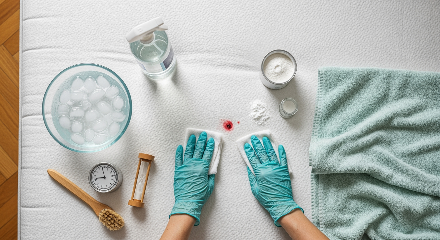 Nettoyer un matelas taché de sang: méthodes, gestes et séchage