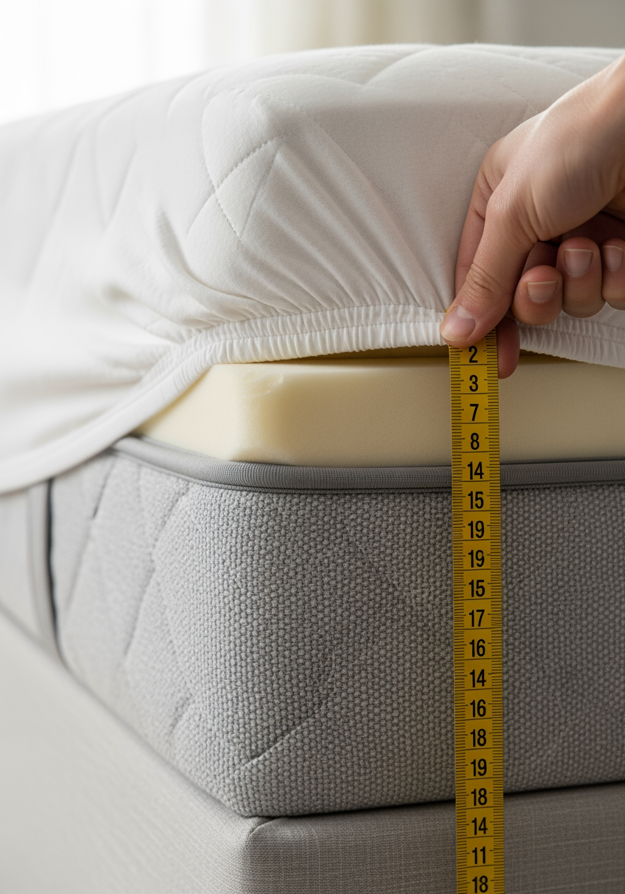 Mesures et ajustements : forme du matelas, épaisseur et hauteur de bonnet